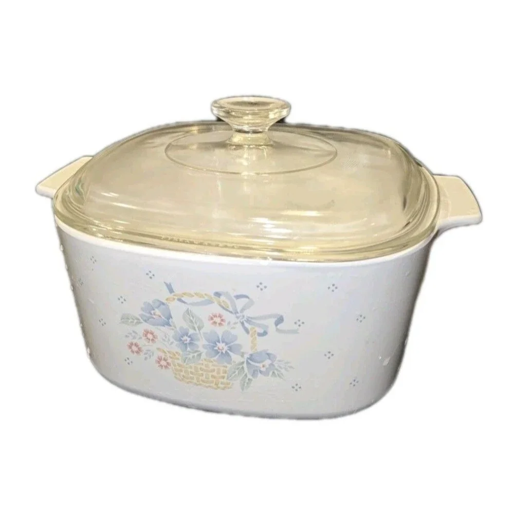 Vintage Corning Ware Country Cornflower A3B Casserole 3 Liter Pyrex A-9-C Lid